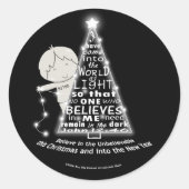 Das Licht des Baumes Runder Aufkleber (Vorderseite)