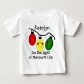 Das Licht des Lebens von Mommy - Anpasster Name hi Baby T-shirt (Vorderseite)