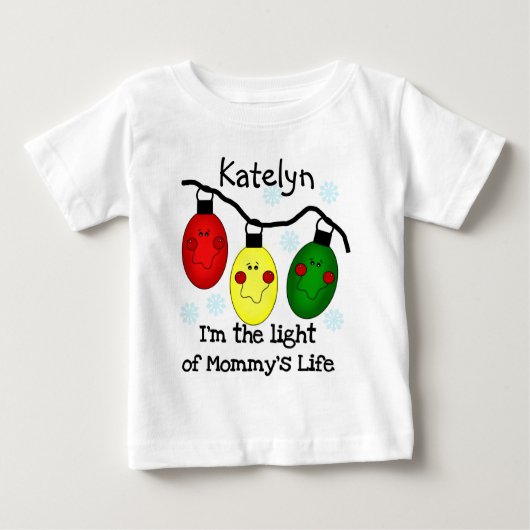 Das Licht des Lebens von Mommy - Anpasster Name hi Baby T-shirt (Vorderseite)