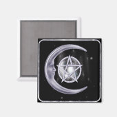 Das Licht des Mond-WICCA-Neuzeitalters Magnet (Vorderseite/Rückseite)