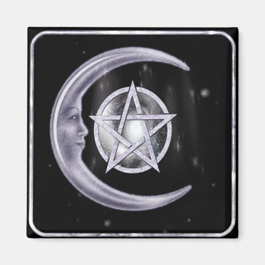 Das Licht des Mond-WICCA-Neuzeitalters Magnet (Vorne)