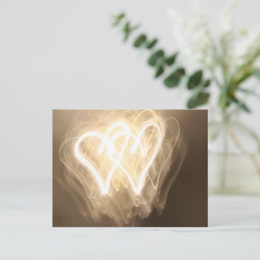 Das Licht entdecken: Herz Postkarte (Stehend Vorderseite)