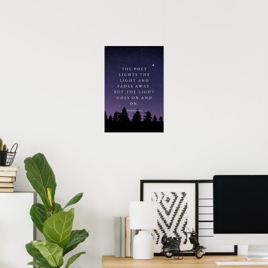 Das Licht geht weiter - Emily Dickinson Poster (Heimbüro)