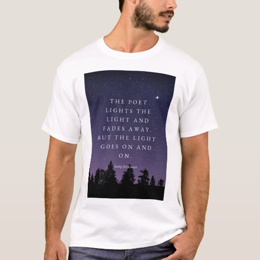 Das Licht geht weiter - Emily Dickinson Poster T-Shirt (Vorderseite)