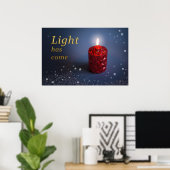 Das Licht ist Christliches Plakatdesign Poster (Heimbüro)