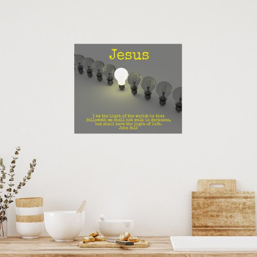 Das Licht Jesu Poster (Küche)