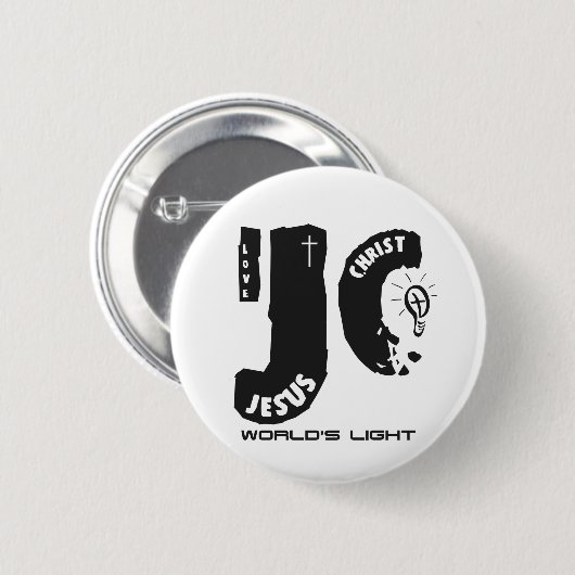Das Licht Jesus-Welt Button (Vorne & Hinten)