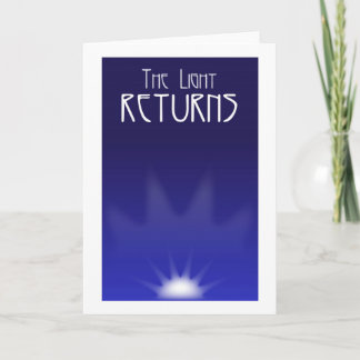 Das Licht kehrt zurück Feiertagskarte