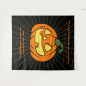 Das Licht strahlt in der Dunkelheit Jack-o-Laterne Wandteppich (Vorderseite (Horizontal))