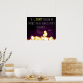 "Das Licht strahlt in der Dunkelheit" Poster (Küche)