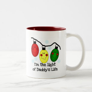 Das Licht von Daddys Leben - Tshirts und Geschenke Zweifarbige Tasse