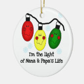 Das Licht von Nana und Papas Leben - maßgeschneide Keramikornament (Links)