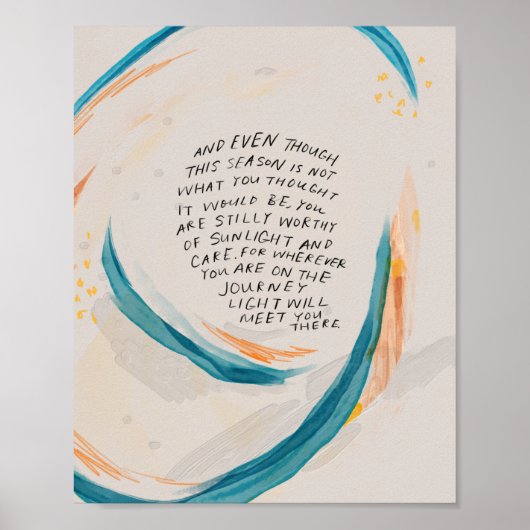 "Das Licht wird dich dort treffen." Poster (Vorne)