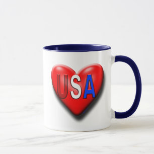 Das Liebe-Amerika-Herz Tasse