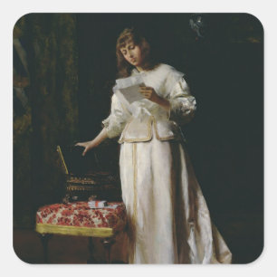 Das Liebe Quadratischer Aufkleber