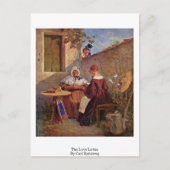 Das Liebe-Schreiben von Carl Spitzweg Postkarte (Vorderseite)