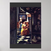 Das Liebe-Schreiben von Johannes Vermeer Poster (Vorne)