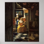 Das Liebe-Schreiben von Johannes Vermeer Poster (Vorne)