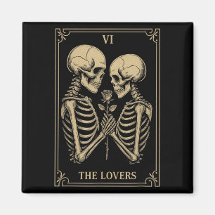 Das liebenswerte Tarot Skeleton hat gotische Roman Magnet