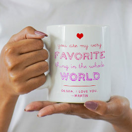 Das Lieblingsthema im Weltjubiläum Valentine Zweifarbige Tasse