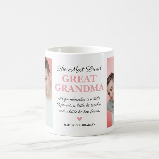 Das liebste große Oma-2-Foto Kaffeetasse (Mittel)