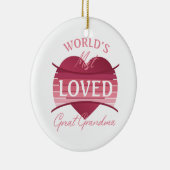 Das liebste Großma der Welt Keramik Ornament (Rechts)