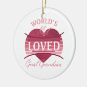 Das liebste Großma der Welt Keramik Ornament (Links)