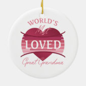Das liebste Großma der Welt Keramik Ornament (Hinten)