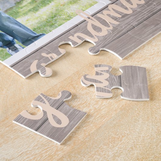 Das liebste Oma - Rustikale Blume Puzzle (Seite)