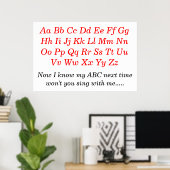 Das Lied Alphabet Poster (Heimbüro)