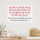 Das Lied Alphabet Poster (Küche)