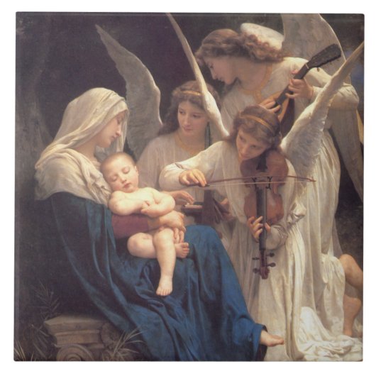 Das Lied der Engel (Vintage Kunst) Fliese (Vorderseite)