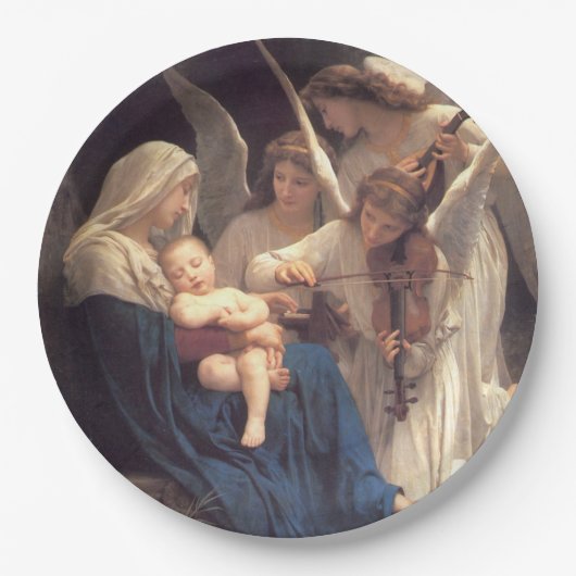 Das Lied der Engel (Vintage Kunst) Pappteller (Vorderseite)