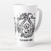 Das Lied der Enten und Drachen Latte-Tasse Milchtasse (Rechte Ecke)