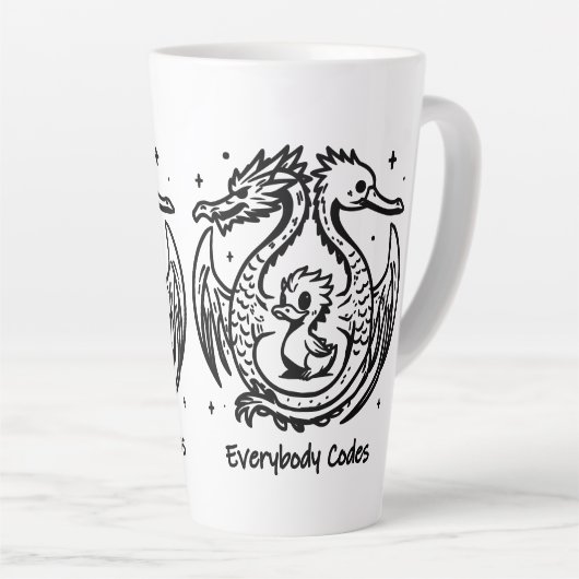 Das Lied der Enten und Drachen Latte-Tasse Milchtasse (Rechte Ecke)