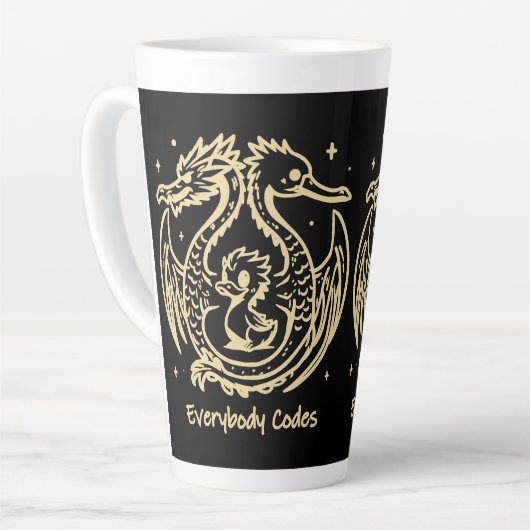 Das Lied der Enten und Drachen Latte-Tasse Milchtasse (Linke Ecke)