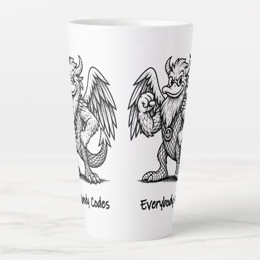Das Lied der Enten und Drachen Latte-Tasse Milchtasse (Vorderseite)