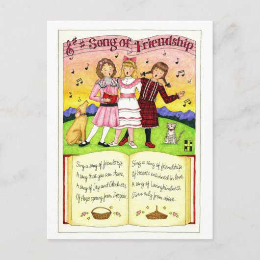 Das Lied der Freundschaft Inspiration Postkarte (Vorderseite)