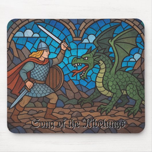 Das Lied der Nibelungs - Siegfried und der Drache Mousepad (Vorne)