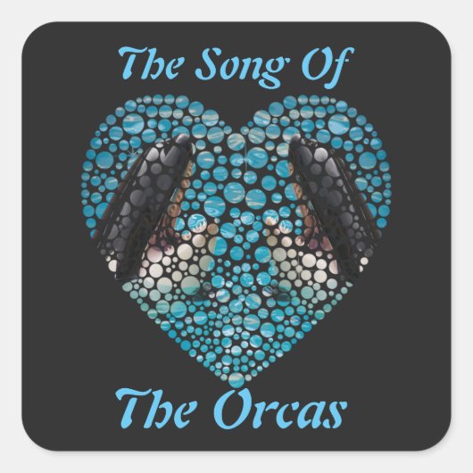 Das Lied der Orcas, Quadratischer Aufkleber (Vorderseite)