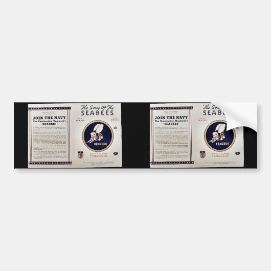 Das Lied der Seabees Autoaufkleber (Vorne)