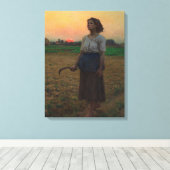 Das Lied des Larks von Jules Adolphe Breton Leinwanddruck (Insitu (Holzboden))