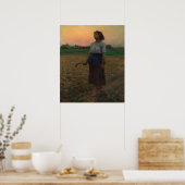 Das Lied des Larks von Jules Adolphe Breton Poster (Küche)