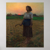 Das Lied des Larks von Jules Adolphe Breton Poster (Vorne)
