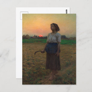 Das Lied des Larks von Jules Adolphe Breton Postkarte