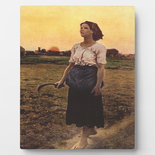 Das Lied des Larks von Jules Breton Fotoplatte (Vorderseite)