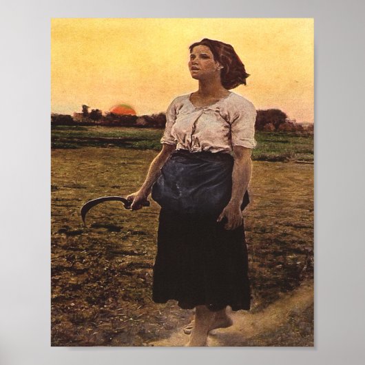 Das Lied des Larks von Jules Breton Poster (Vorne)