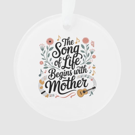Das Lied des Lebens beginnt mit der Mutter Ornament (Vorderseite)
