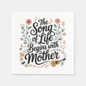 Das Lied des Lebens beginnt mit der Mutter Serviette (Vorderseite)
