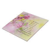 Das Lied von Solomon 2:12 Blume erscheint auf der  Fliese (Seite)